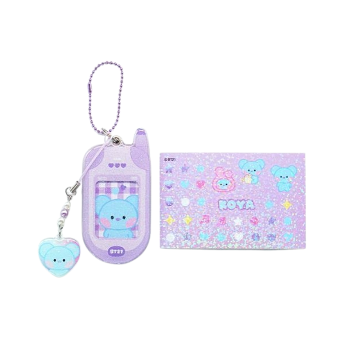 BT21 - Minini Retro Phone Keyring (Choose Member)-FinaKpop