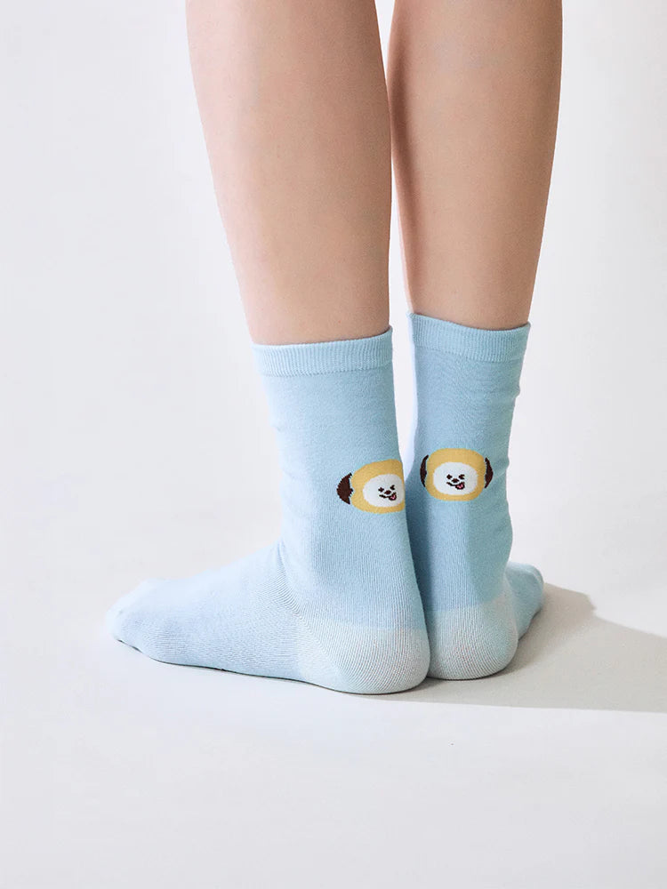 ** BT21 - Basic Jacquard Face Socks-FinaKpop