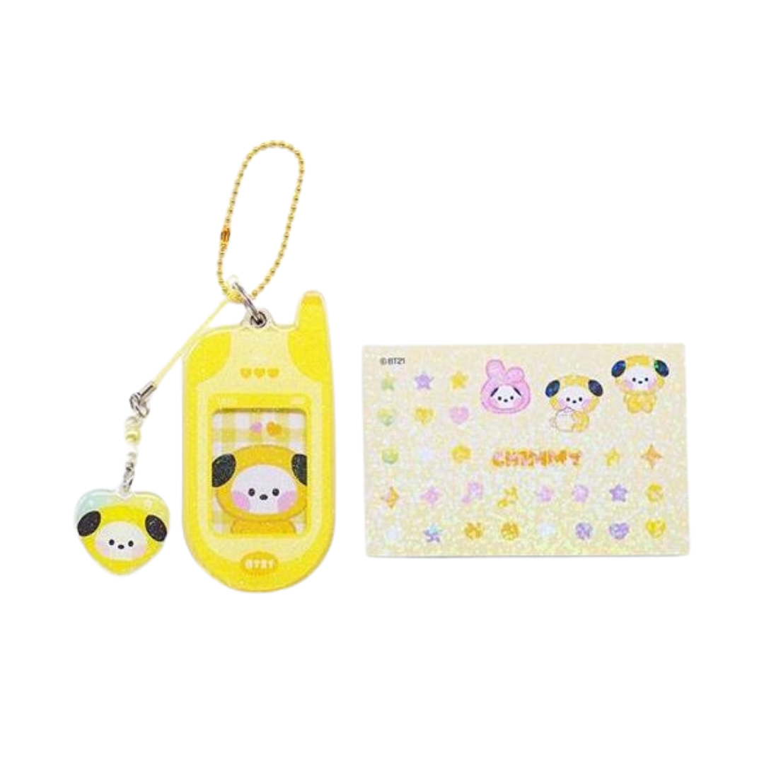 BT21 - Minini Retro Phone Keyring (Choose Member)-FinaKpop