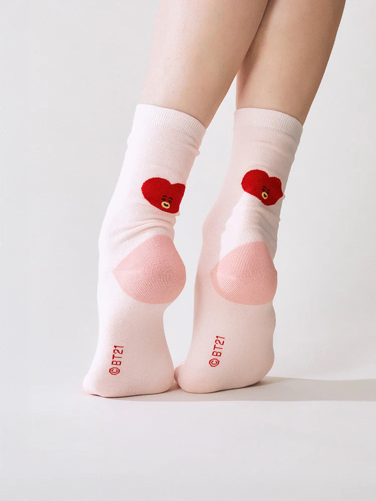 ** BT21 - Basic Jacquard Face Socks-FinaKpop