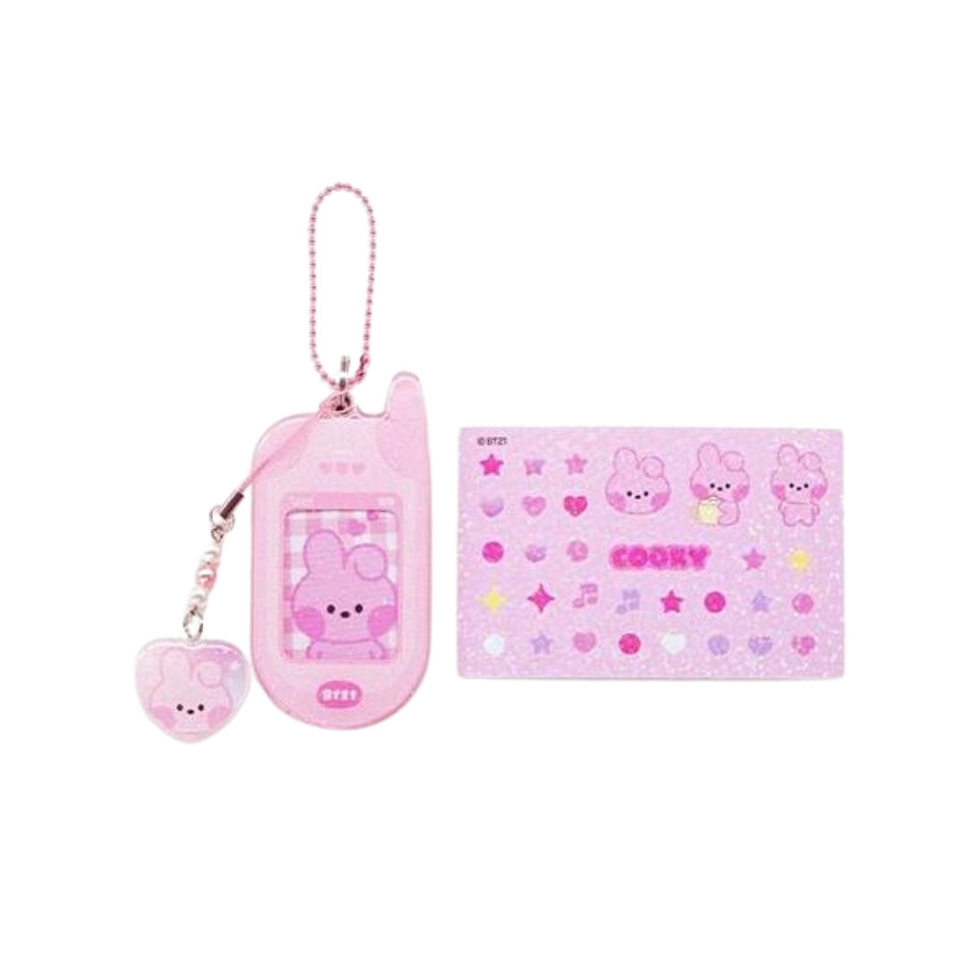 BT21 - Minini Retro Phone Keyring (Choose Member)-FinaKpop
