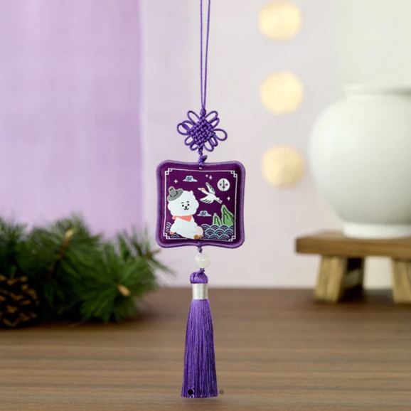 ** BT21 -  Embroidered Testa Keyring [Premium K Edition]-FinaKpop