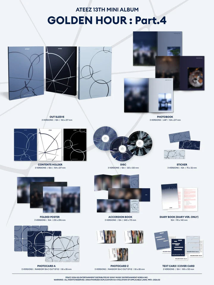 ATEEZ - GOLDEN HOUR PART 4 STANDARD VERSION Infographic