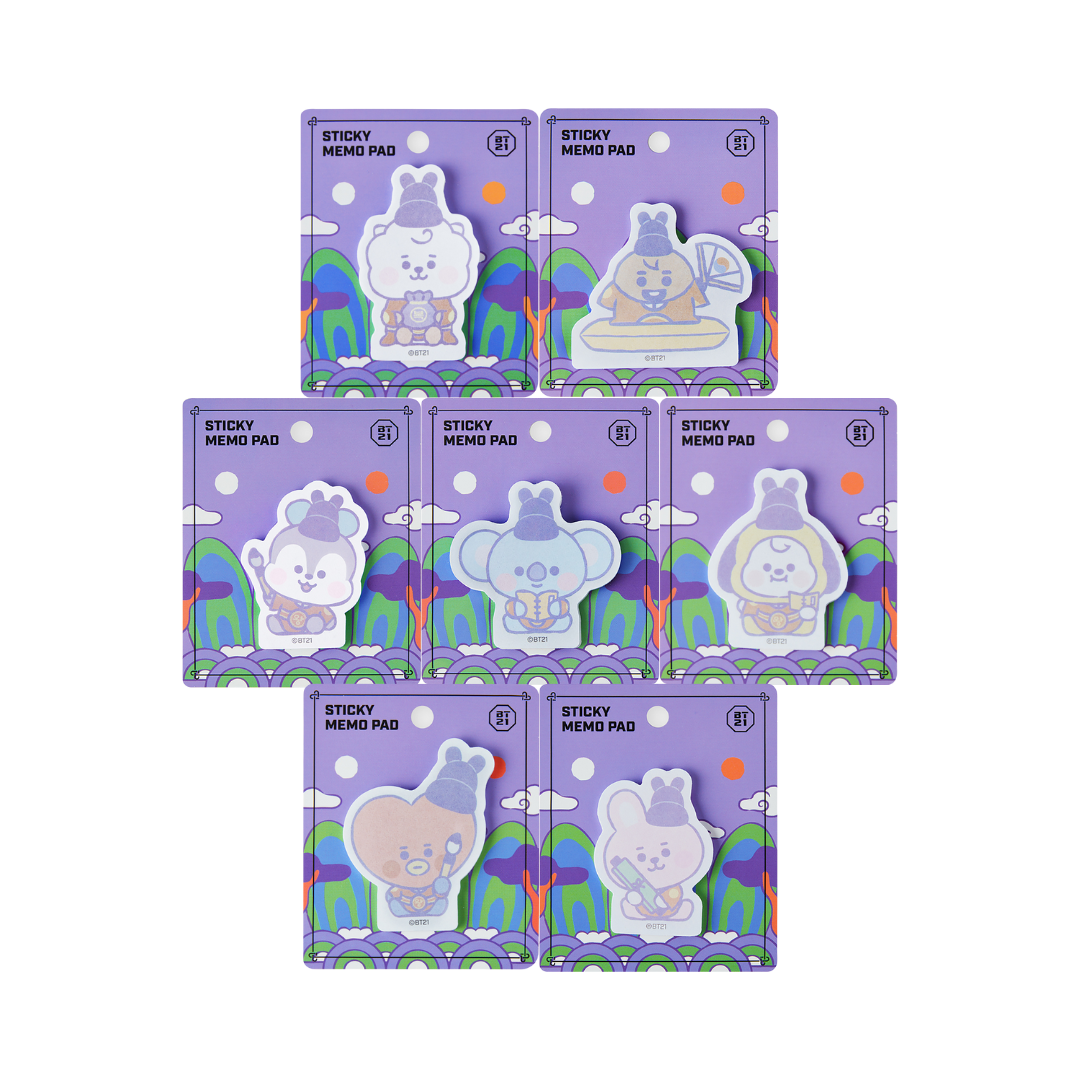 BT21 - K-Edition Official MD (Note Pads, Acrylic Stand, Mirror Stand, Mini Pouch, Good Luck Pouch)-FinaKpop 