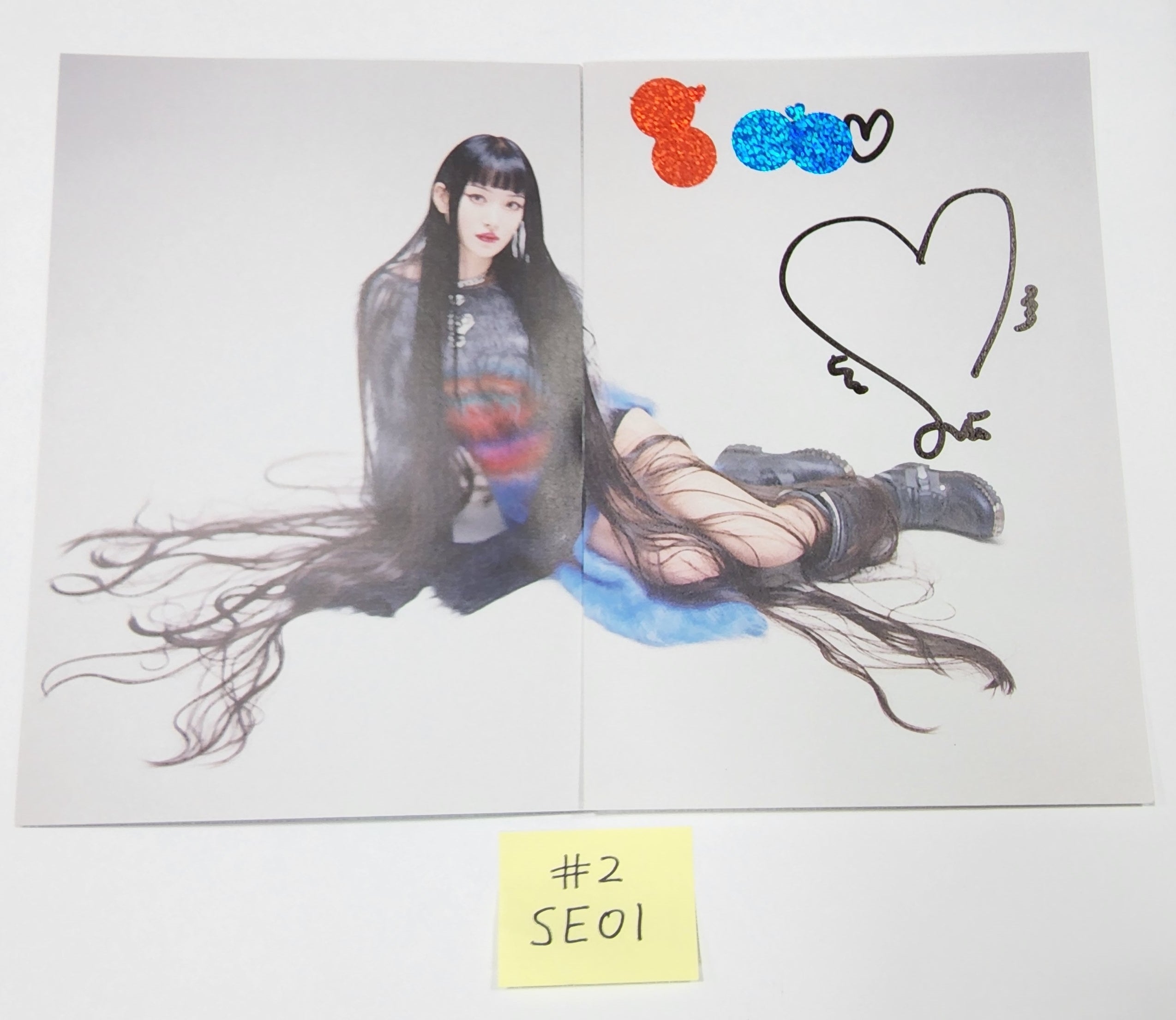 H1-KEY "Rose Blossom" Mini 1st- A Cut Page From Fansign Event Album-FinaKpop