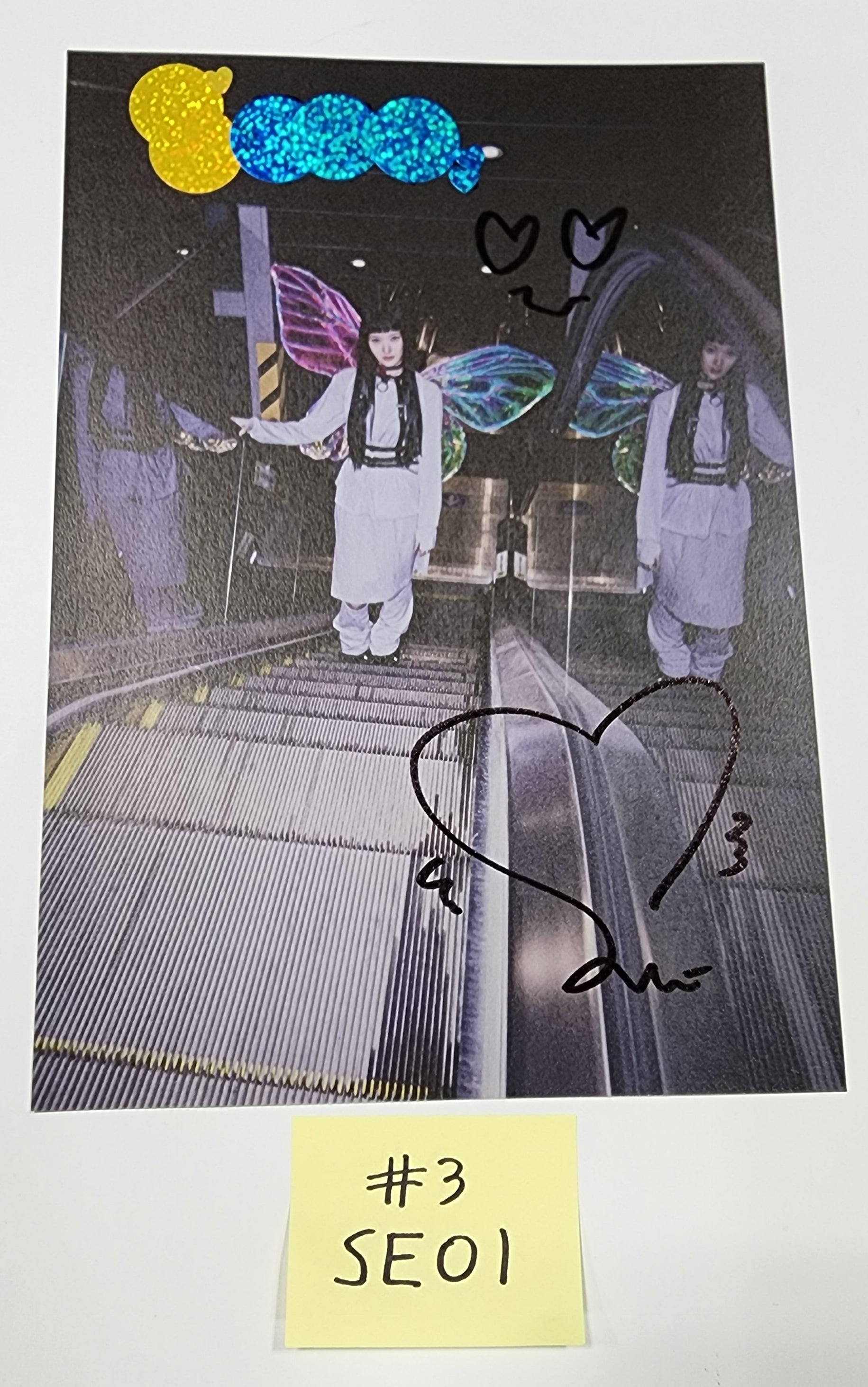 H1-KEY "Rose Blossom" Mini 1st- A Cut Page From Fansign Event Album-FinaKpop