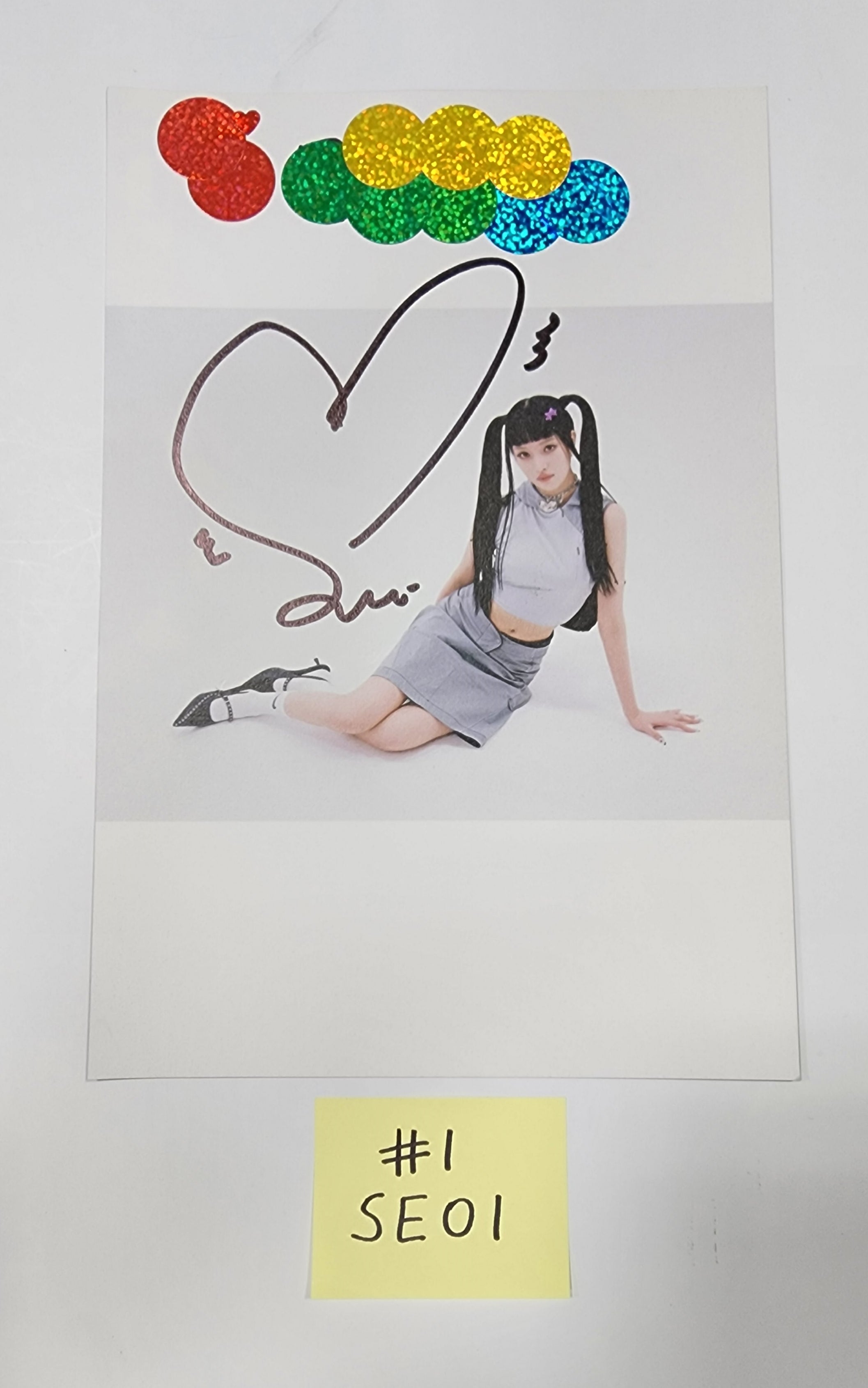 H1-KEY "Rose Blossom" Mini 1st- A Cut Page From Fansign Event Album-FinaKpop