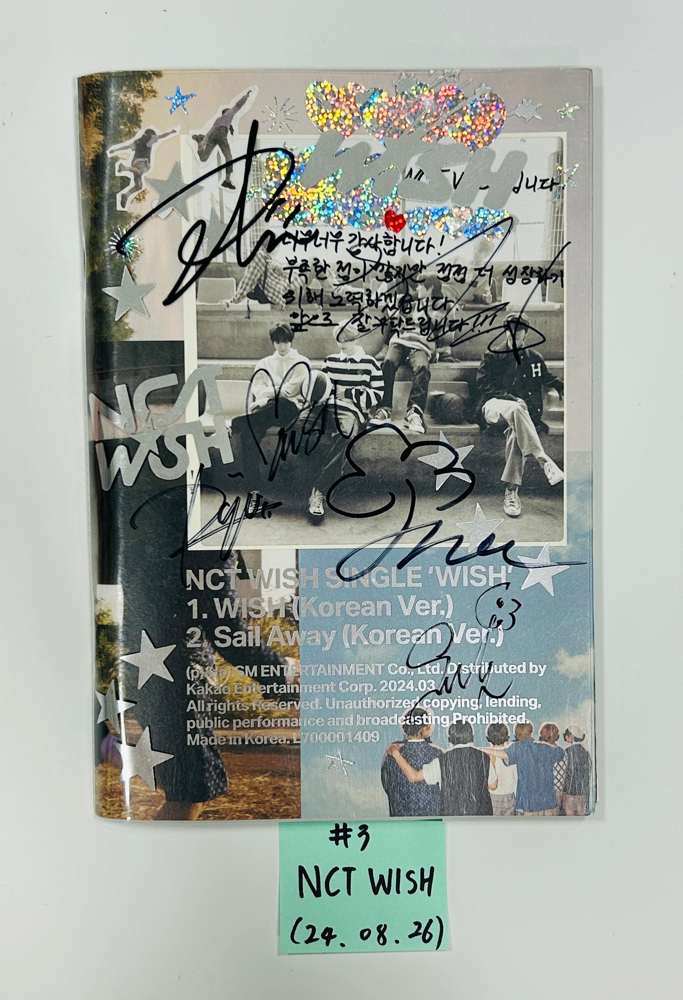 Ateez. Stray Kids, Nct Wish, Enhypen, Boynextdoor - Hand Autographed(Signed) Promo Album [24.8.26]-FinaKpop 
