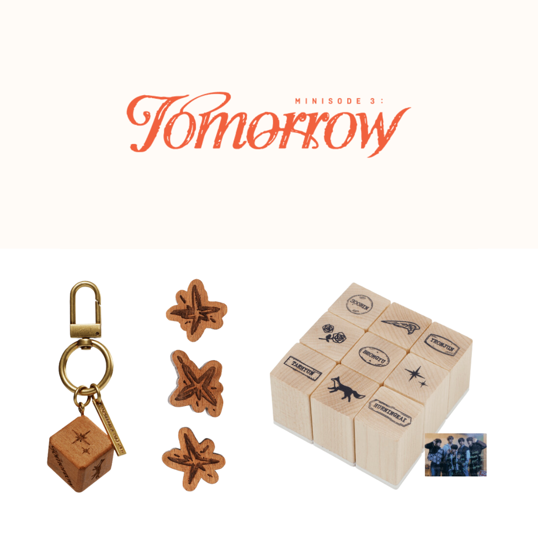 TXT - "Minisode 3 : Tomorrow" Official MD (Keyring, Badge Set, Wooden Stamp Set)-FinaKpop