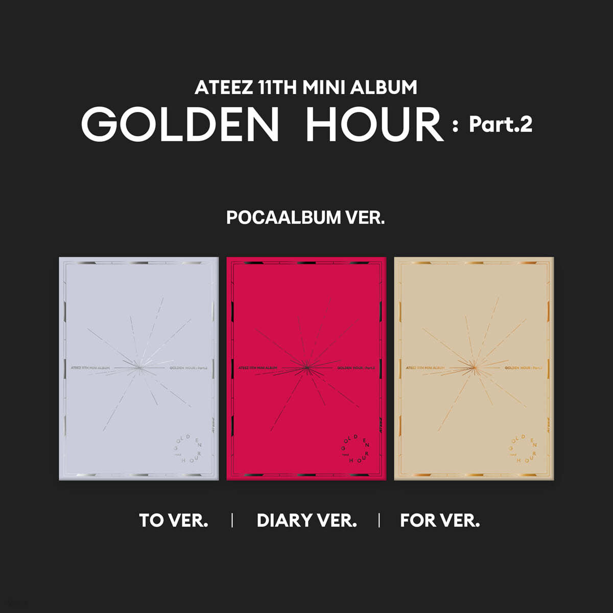 ATEEZ - 11th Mini Album "GOLDEN HOUR : Part.2" (POCAALBUM Ver.) [Random / Set]-FinaKpop
