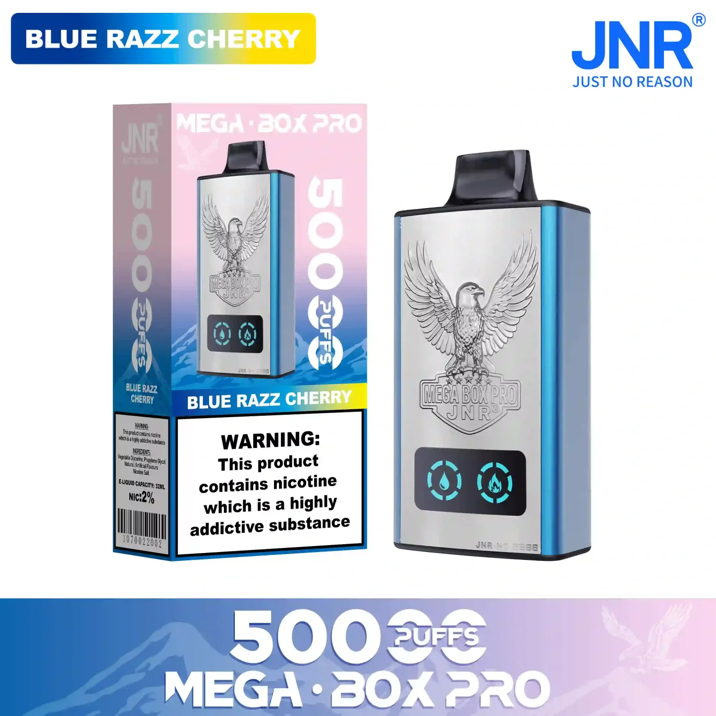 JNR - Mega Box Pro - 50K Puffs - Vape Jetable - Disposable