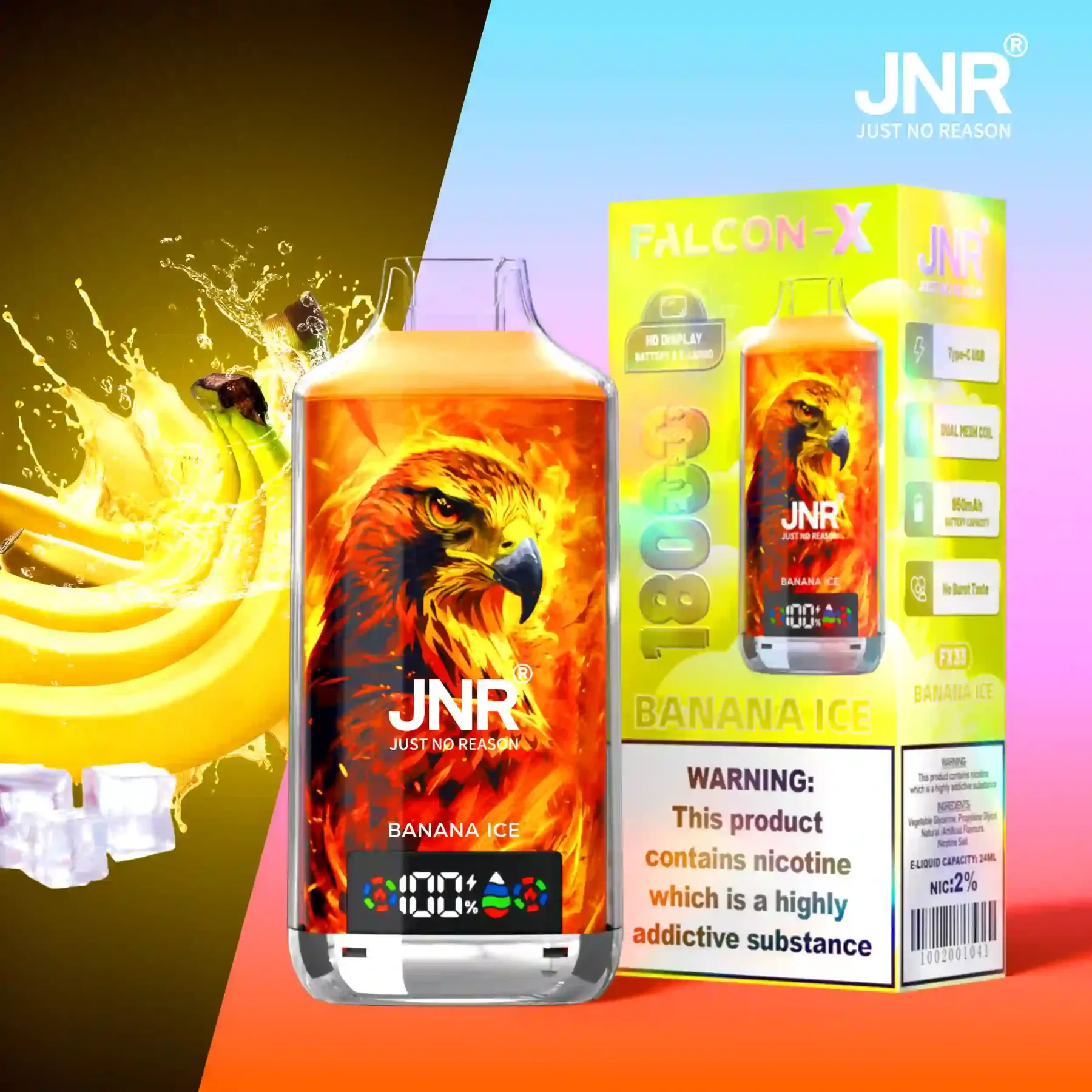 JNR - Falcon X - 18K Puffs - Vape Jetable - Disposable