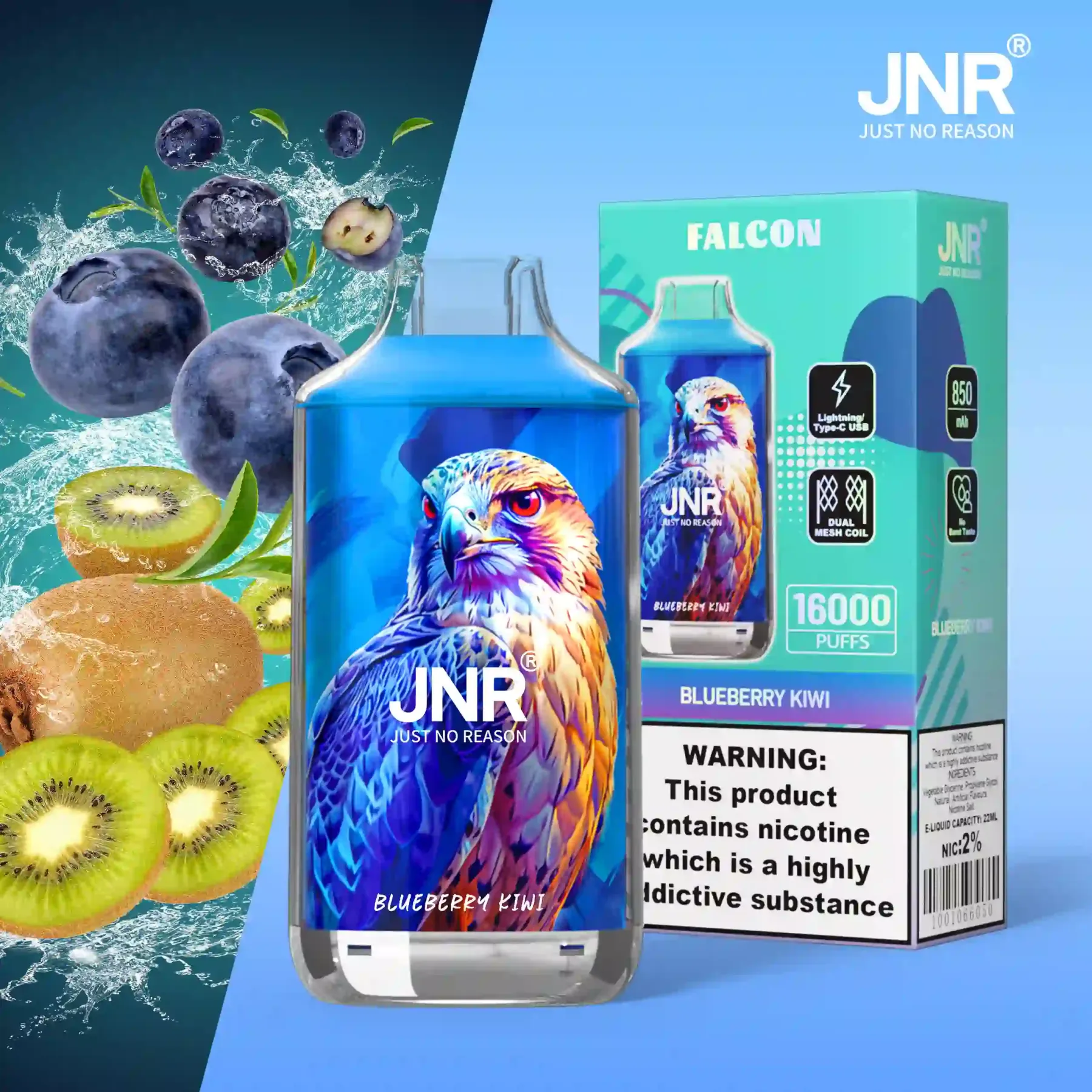 JNR - Falcon - 16K Puffs - Vape Jetable - Disposable