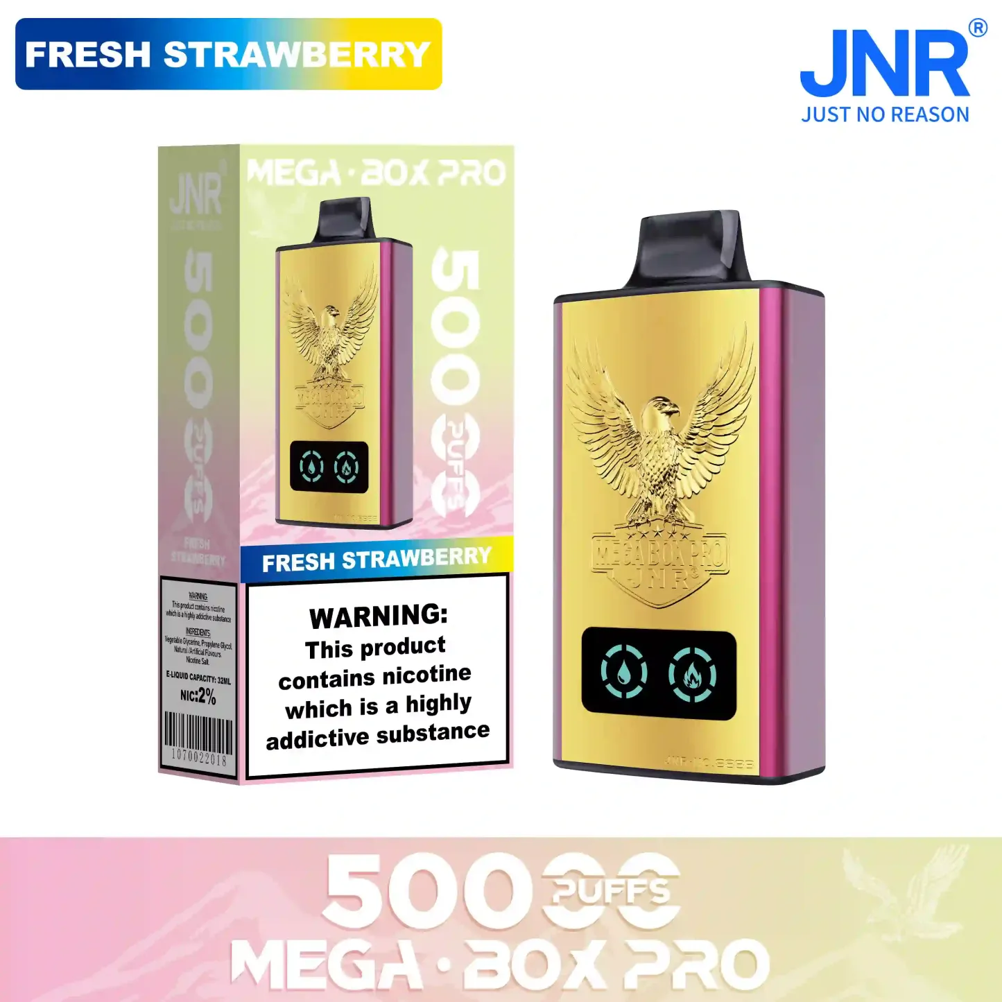JNR - Mega Box Pro - 50K Puffs - Vape Jetable - Disposable