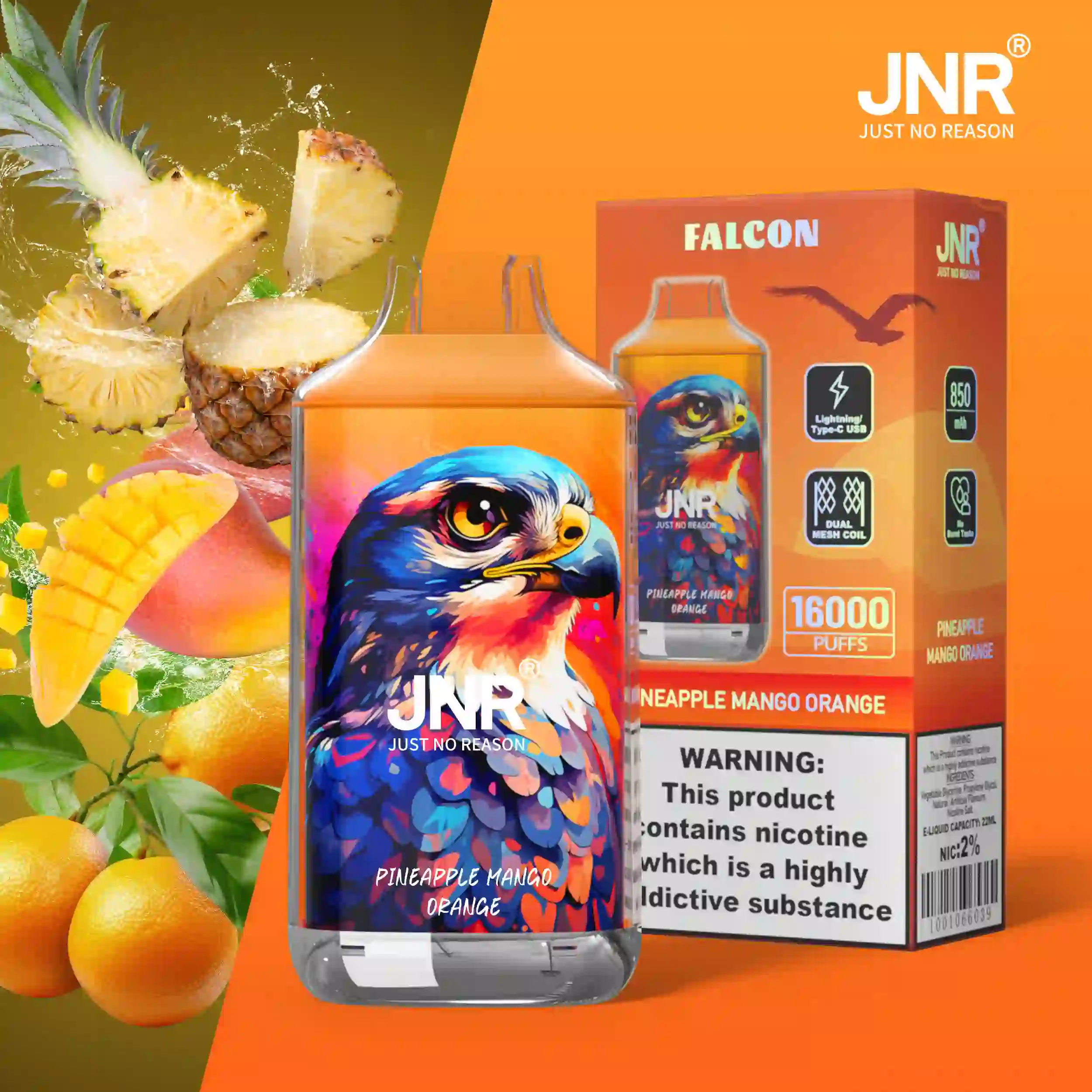 JNR - Falcon - 16K Puffs - Vape Jetable - Disposable