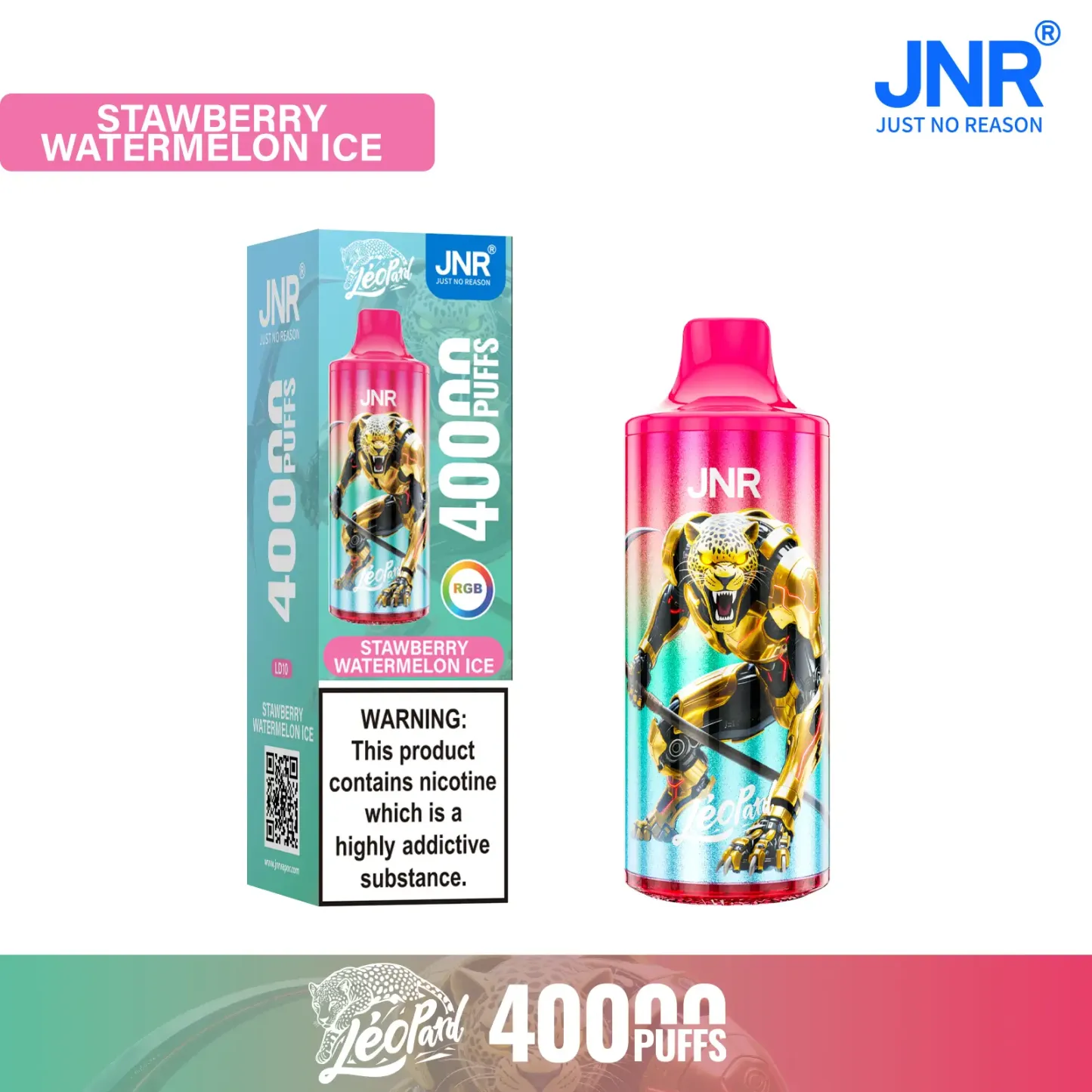 JNR - Léopard - 40K Bouffées - Vape Jetable - Disposable