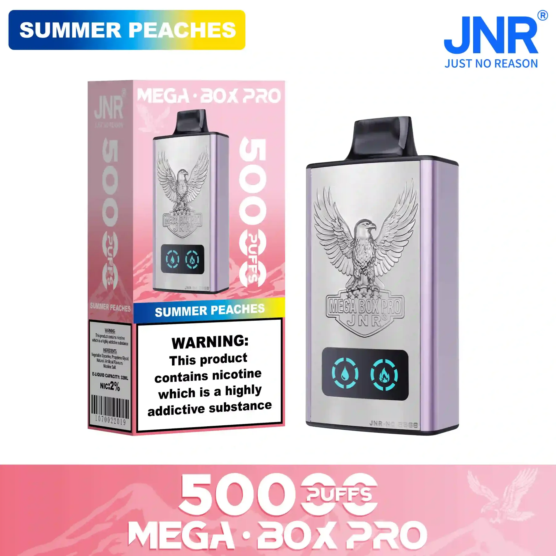 JNR - Mega Box Pro - 50K Puffs - Vape Jetable - Disposable