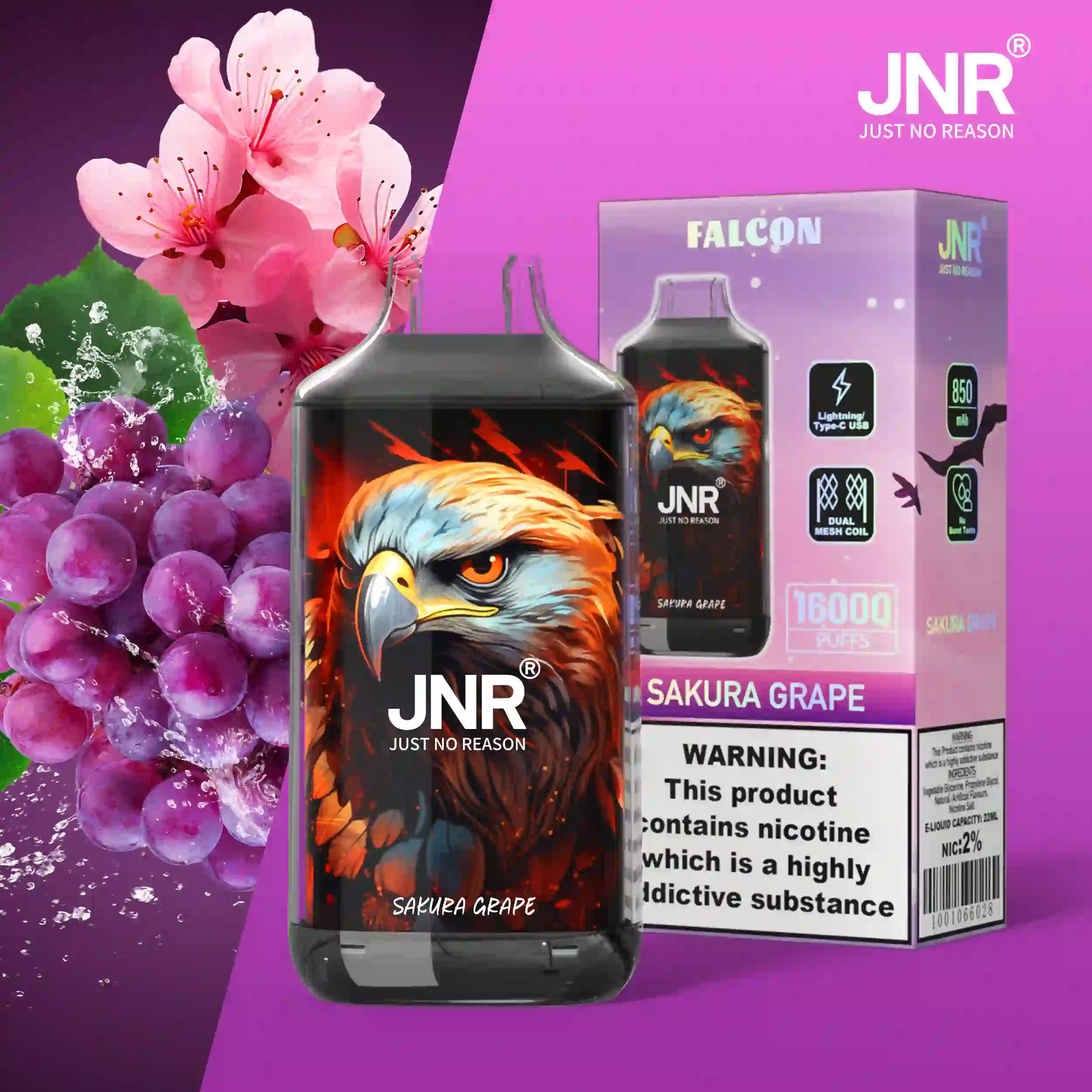 JNR - Falcon - 16K Puffs - Vape Jetable - Disposable