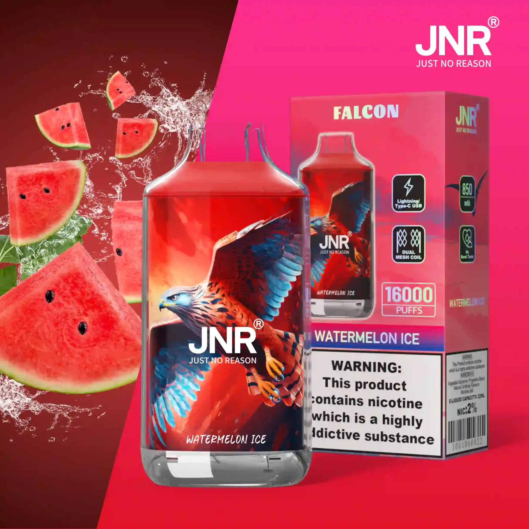 JNR - Falcon - 16K Puffs - Vape Jetable - Disposable