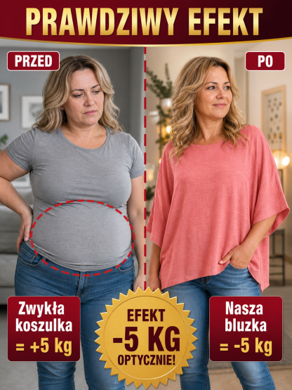 🌟Luźna Letnia Bluzka z Rękawami Nietoperza - Optycznie Wyszczuplająca Bluzka Maskująca Brzuszek (Wyprzedaż -50% | Płatność Przy Odbiorze)
