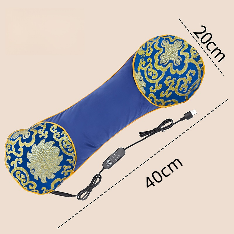 【Poduszka w kształcie kości z nagrzewaniem elektrycznym z piołunem】dla ochrony kręgosłupa szyjnego i