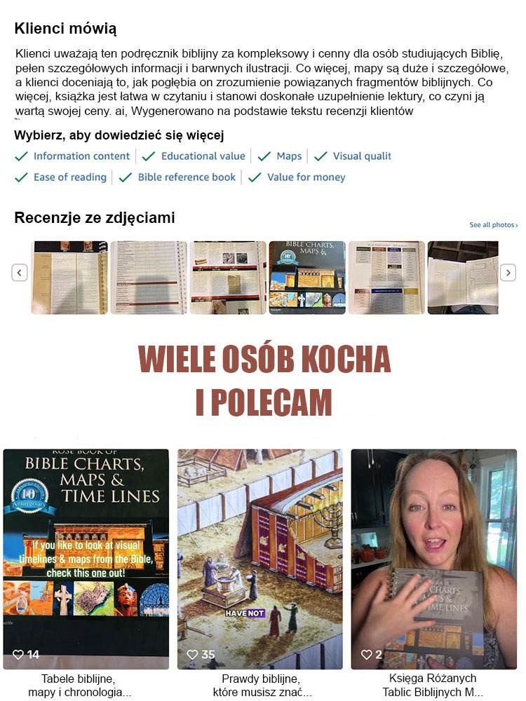 【Przewodnik po lokalizacji】Książka z wykresami, mapami i osiami czasu Biblii