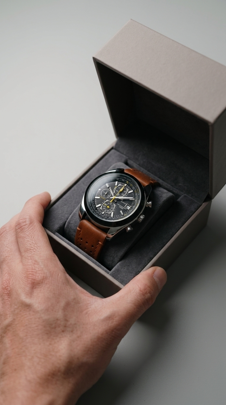 Solarny Zegarek Lotniczy Premium | Chronograf 6-wskazówkowy | Wodoszczelność 200m | Świecący, Antymagnetyczny i Wytrzymały (Męski)