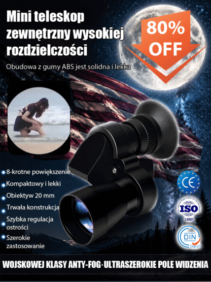 Profesjonalny Mini Monokular HD z Pryzmatem BAK4