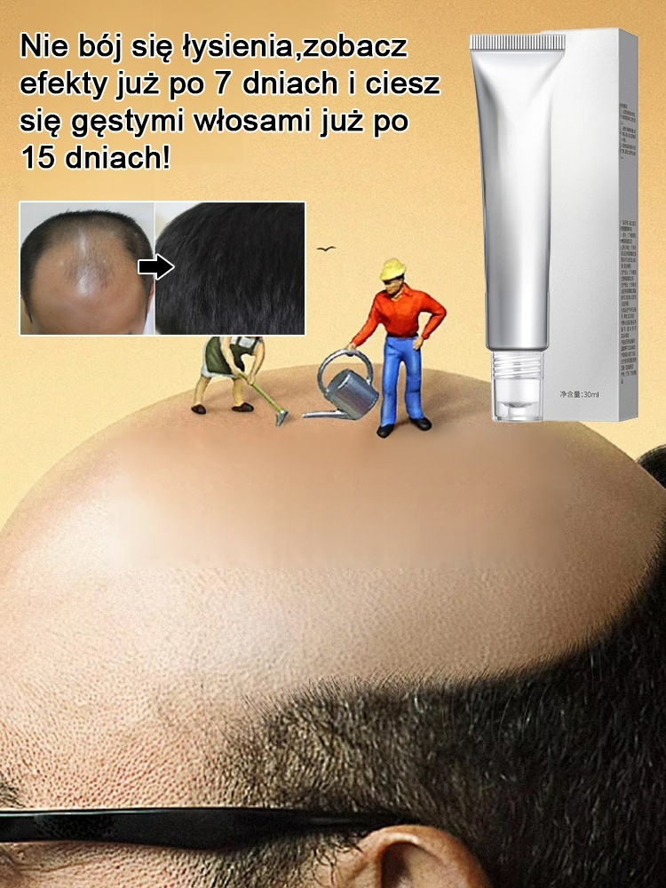 Serum w kulce wzmacniające cebulki włosów, zapobiegające wypadaniu i wspomagające porost włosów.