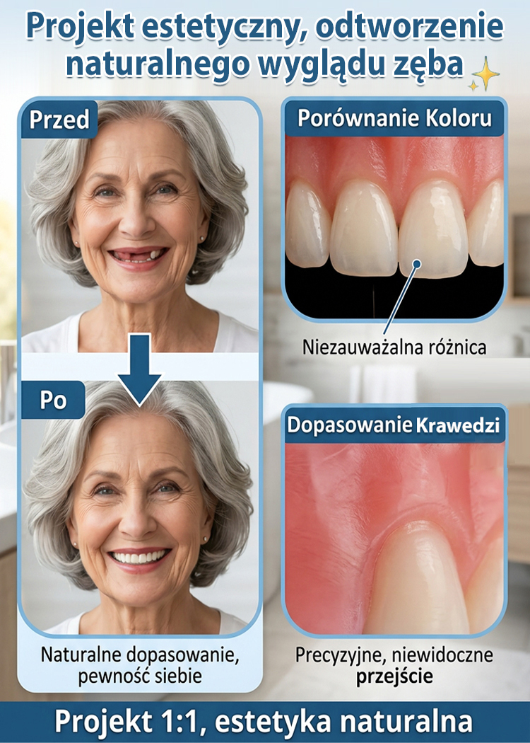 Przenośne pudełko do przechowywania protez zębowych pełnych.
