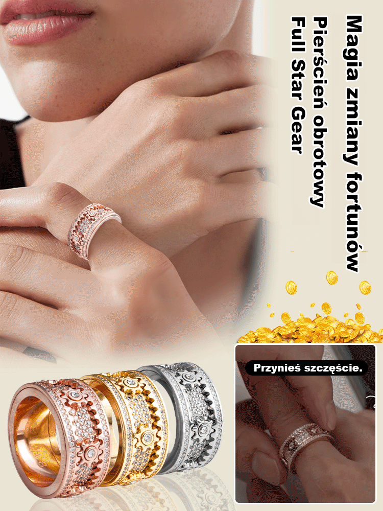 Zmienić los gwiaździstego nieba, obracający się pierścień zębaty.