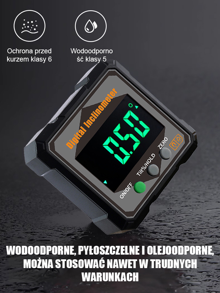 Cyfrowy miernik poziomu magnetycznego do pomiaru kąta