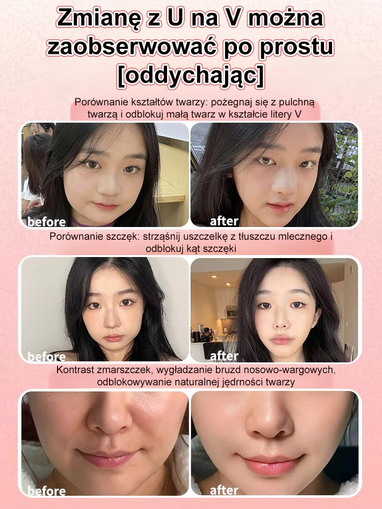 【Trener twarzy: Przekształć twarz w kształt V z kształtu U】