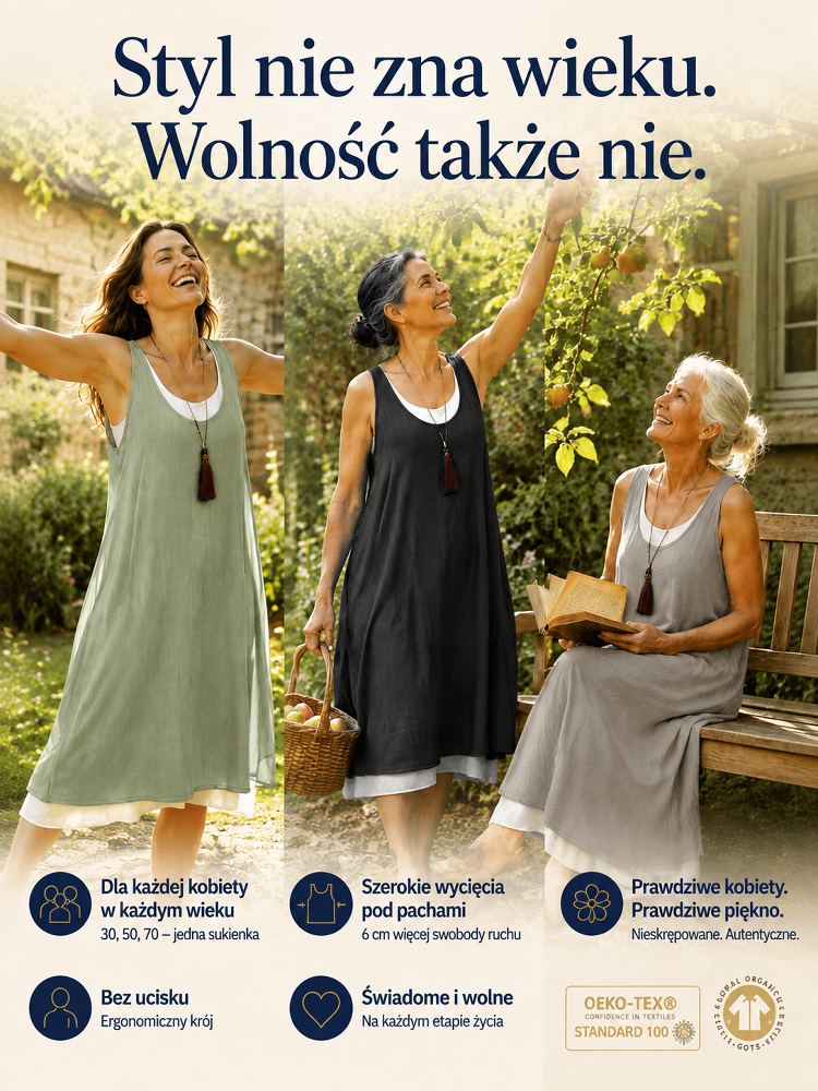 ✨Luźna Lniana Sukienka Bez Rękawów - Wyszczuplająca i Oddychająca na Lato