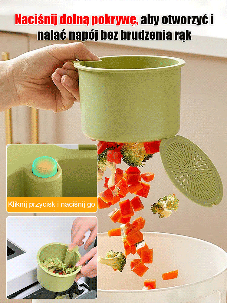 【Niebrudzący】Wielofunkcyjny koszyk zlewozmywakowy na przycisk