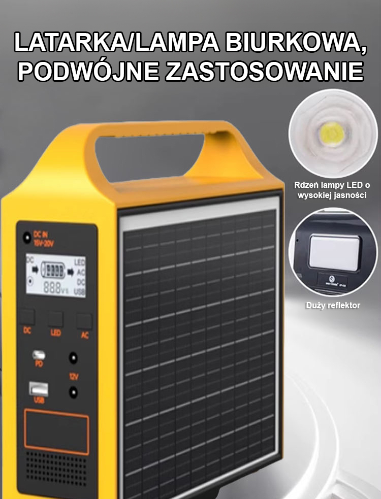 Solarna lampa do oświetlenia awaryjnego 