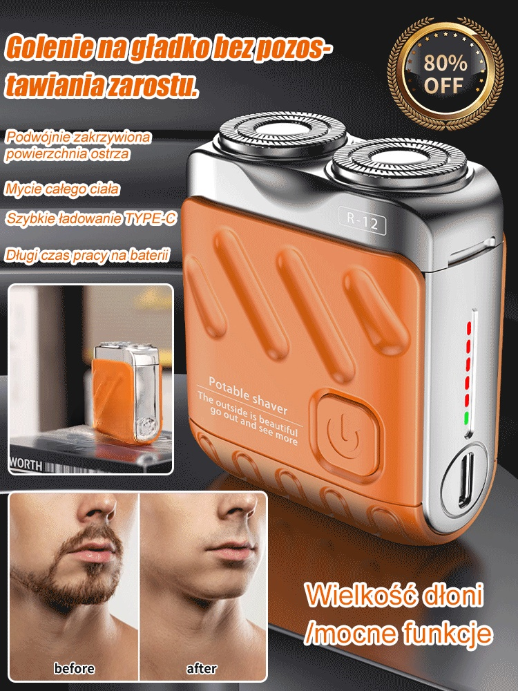 🪒Obrotowa elektryczna golarka podwójna.🪒