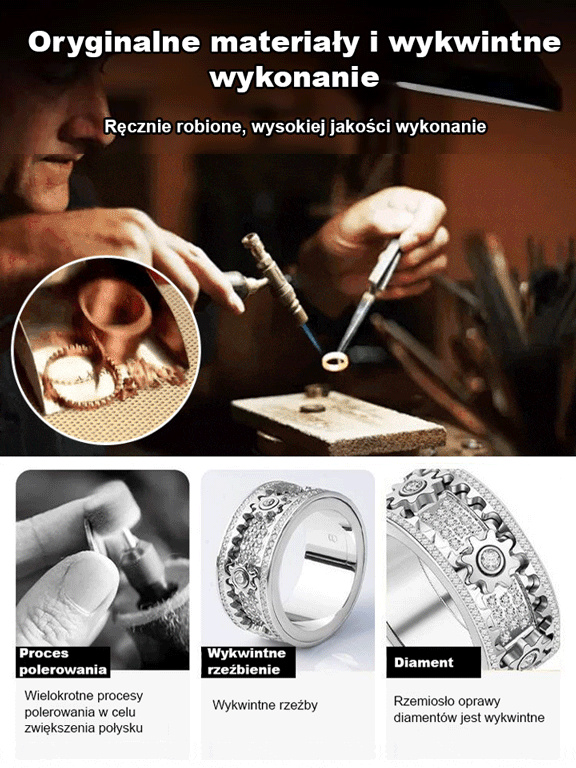 Zmienić los gwiaździstego nieba, obracający się pierścień zębaty.