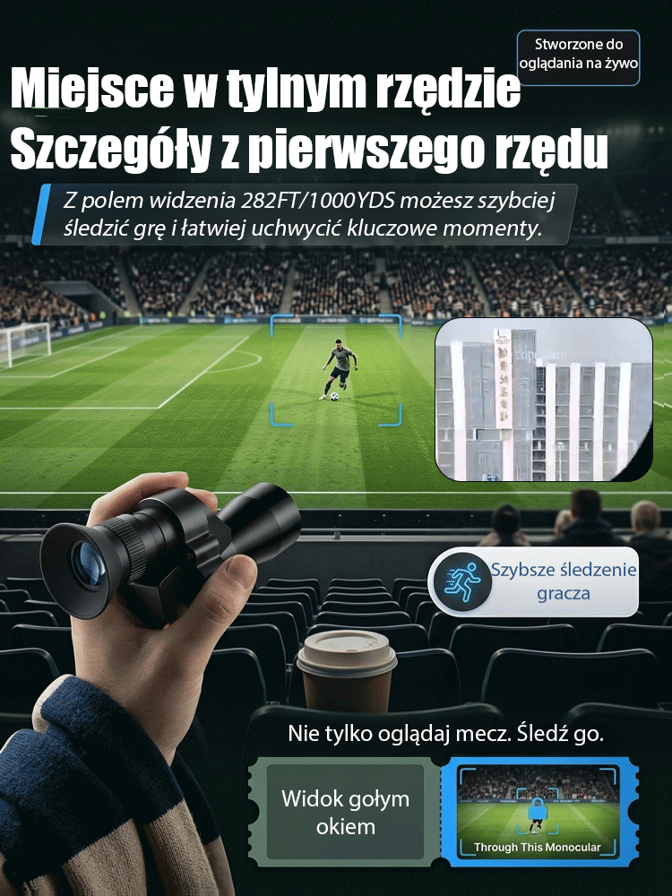 Profesjonalny Mini Monokular HD z Pryzmatem BAK4