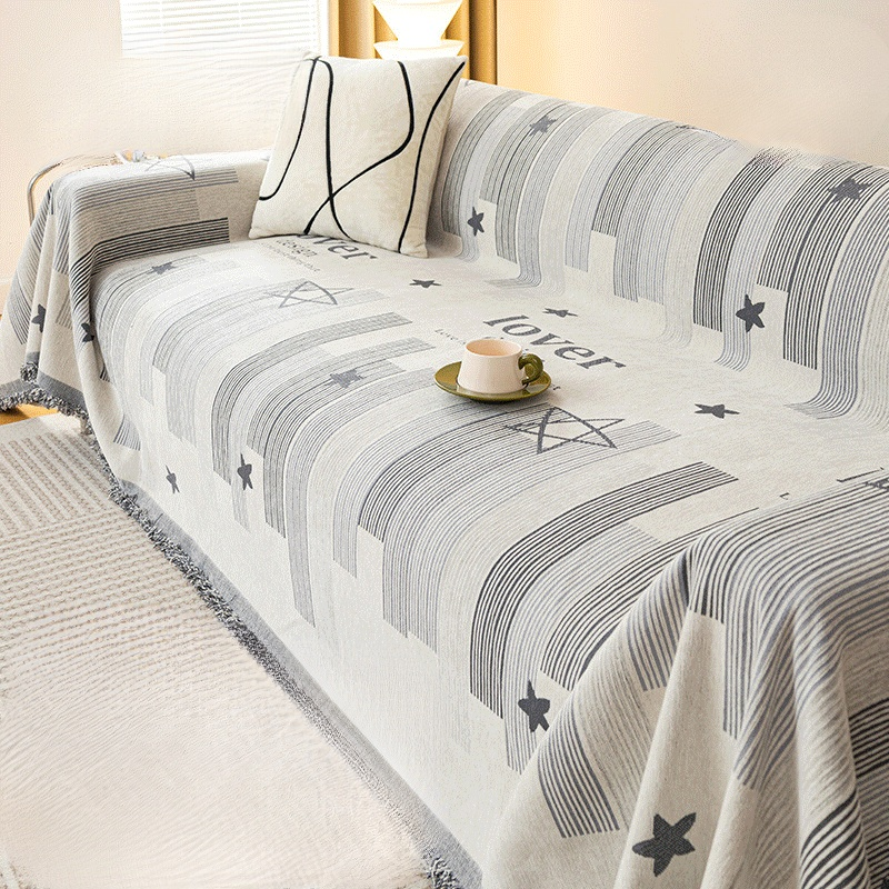 Koc na sofę z wzorem waflowym