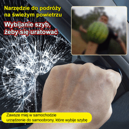 Samochodowy młotek do samoobrony i rozbijania szyb