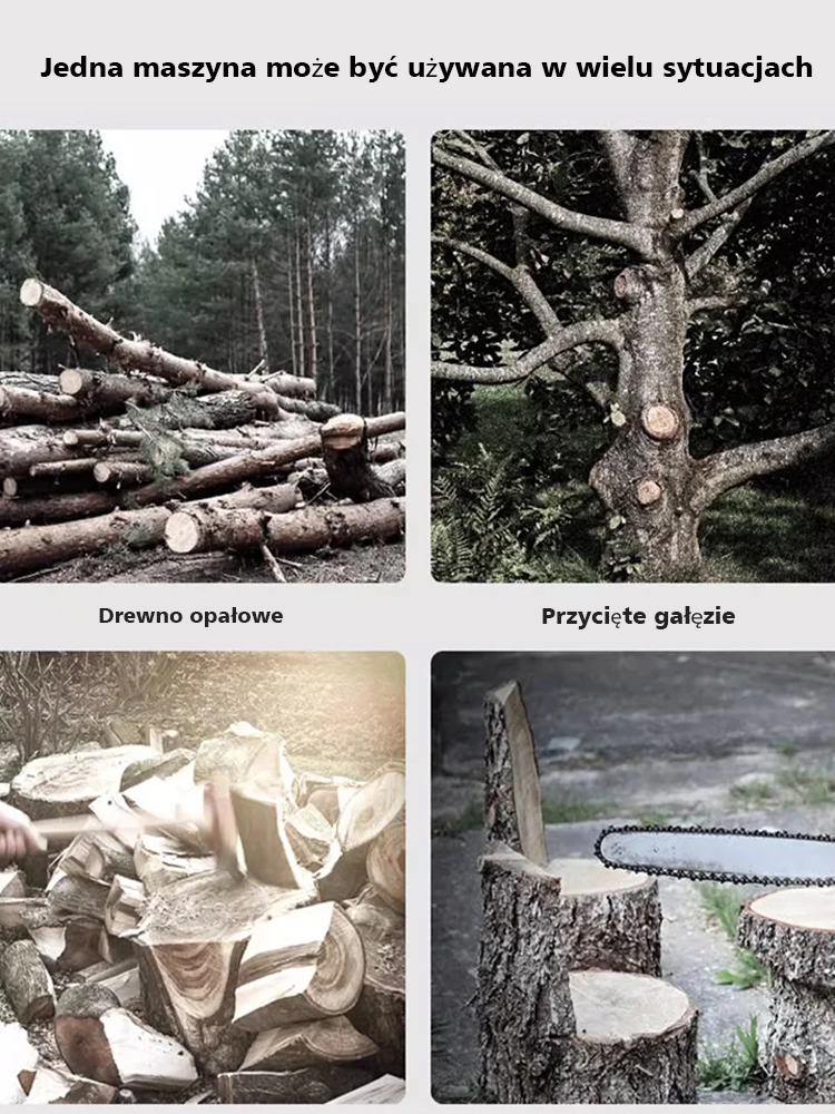 【 Ulepszona wersja przemysłowa 】High Power elektryczna piła łańcuchowa