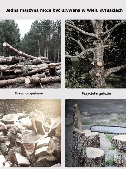 【 Ulepszona wersja przemysłowa 】High Power elektryczna piła łańcuchowa