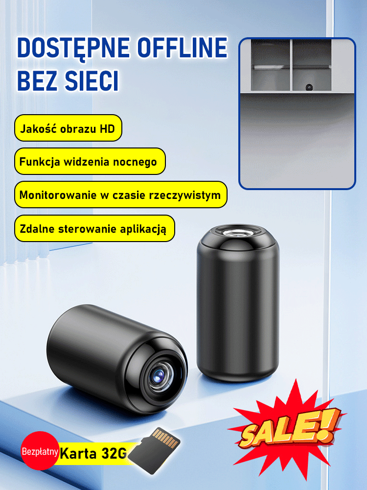 Mini kamera monitoringu zdalnego WiFi