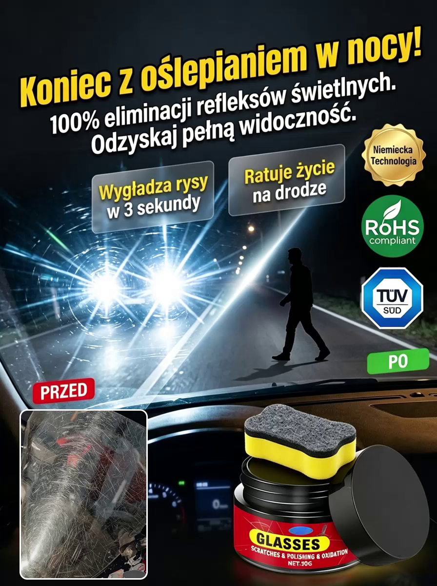 Niemiecka Nano-Pasta do Naprawy Szyb: Usuwanie Rys w 3 Sekundy
