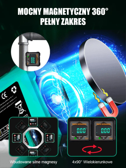 Cyfrowy miernik poziomu magnetycznego do pomiaru kąta