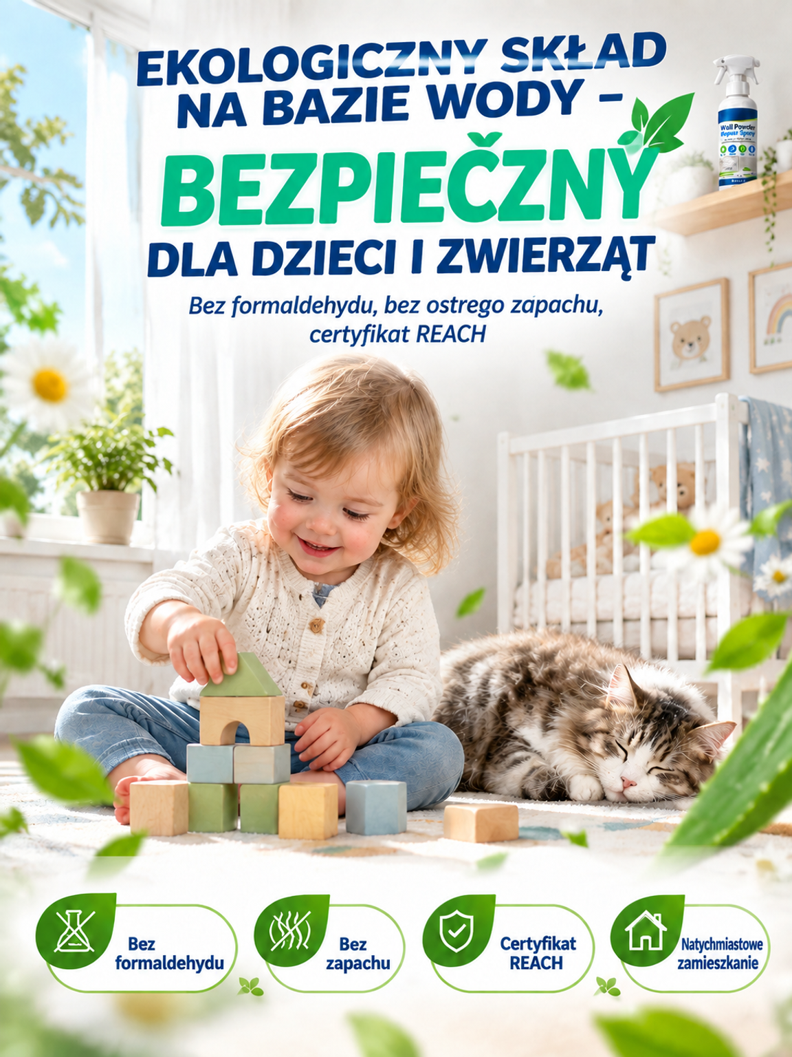 👍Niewidoczny Spray Naprawczy Do Ścian - Wodoodporna Renowacja w 10 Minut