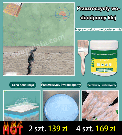 Przezroczysty wodoodporny klej