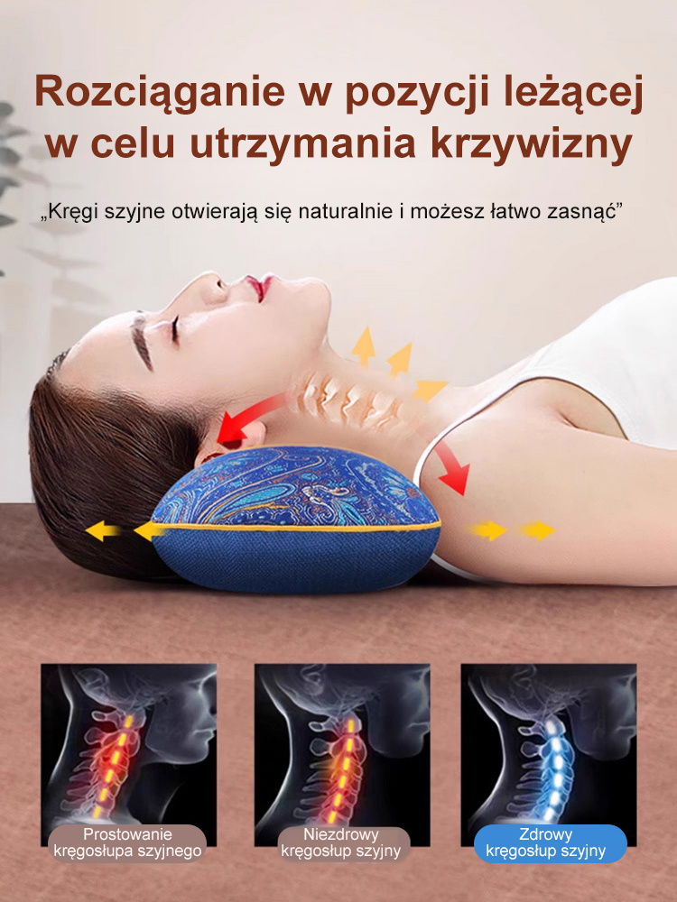 【Poduszka w kształcie kości z nagrzewaniem elektrycznym z piołunem】dla ochrony kręgosłupa szyjnego i