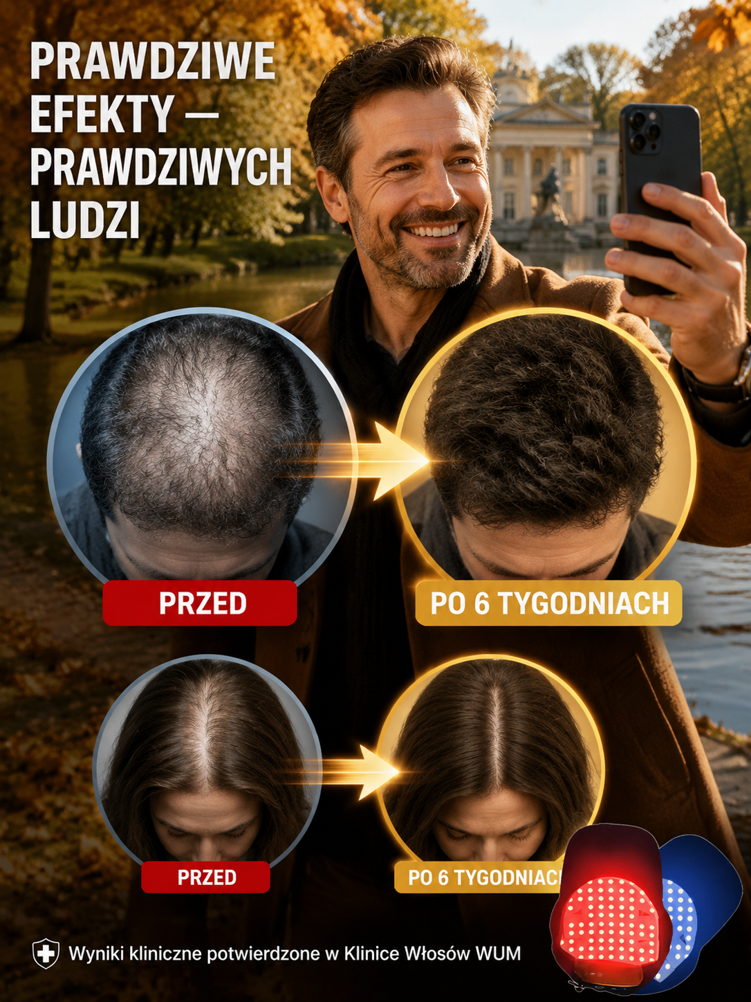 【Przeznaczone wyłącznie dla umiarkowanego i zaawansowanego wypadania włosów】Profesjonalny technologi